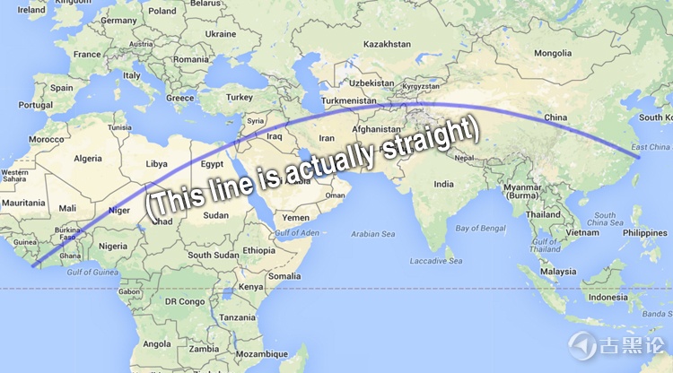 地球上最长的不经过海洋的直线 straight-line.jpg